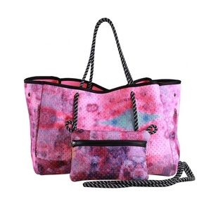 NEW Pink Neoprene Tote
